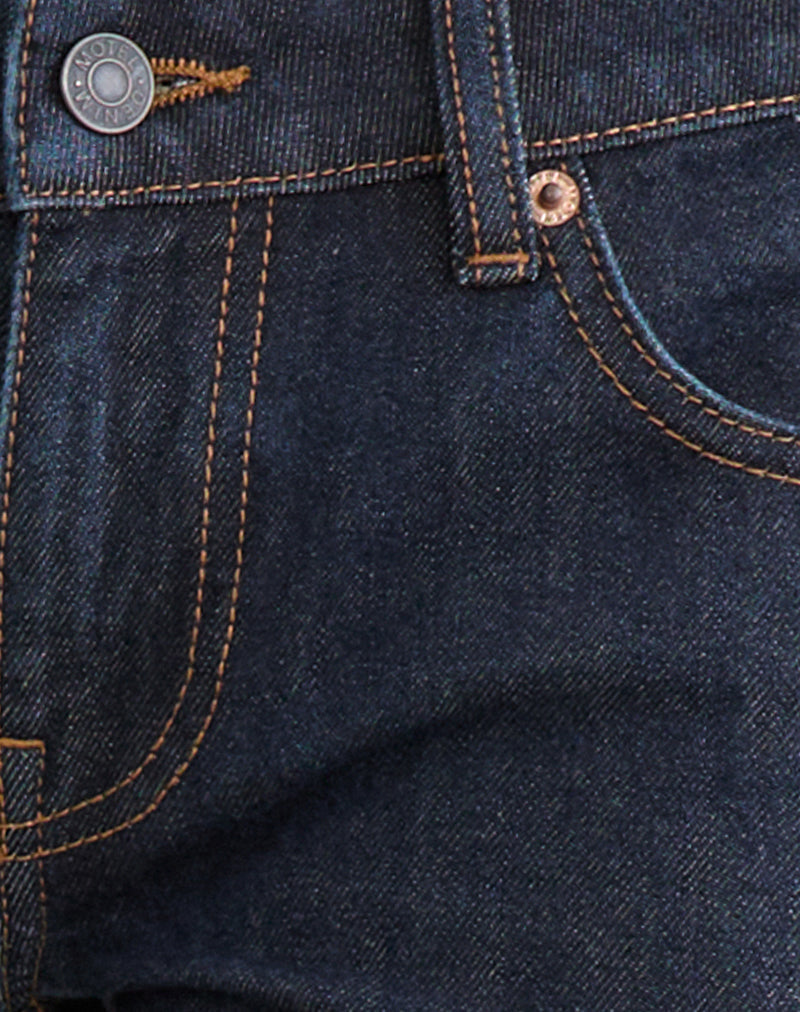 Image of Extra Low Rise Flare Jeans in Indigo