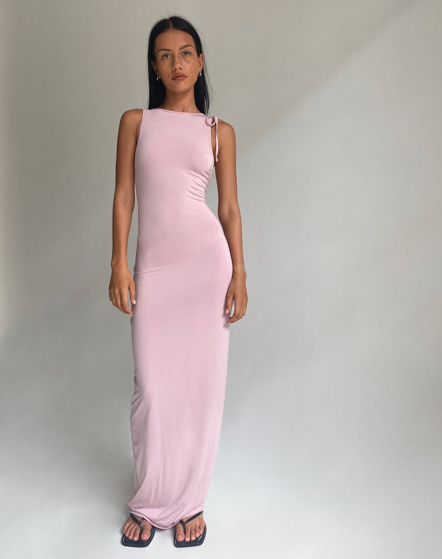 Image of Elinor Maxi Dress in Slinky Baby Pink