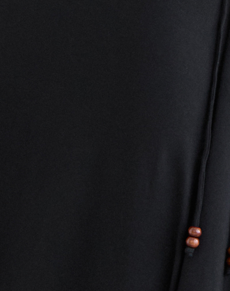 Image of Phemia Maxi Skirt with Beads in Jersey Black