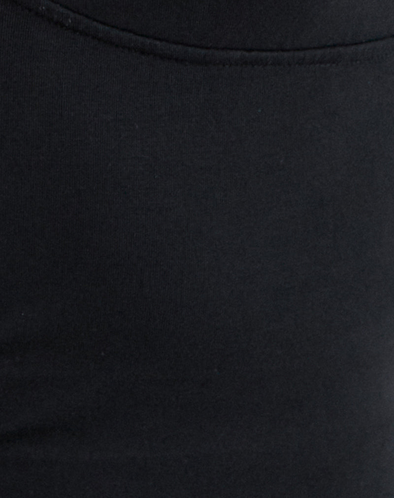 Image of Fara Top with Beads in Jersey Black