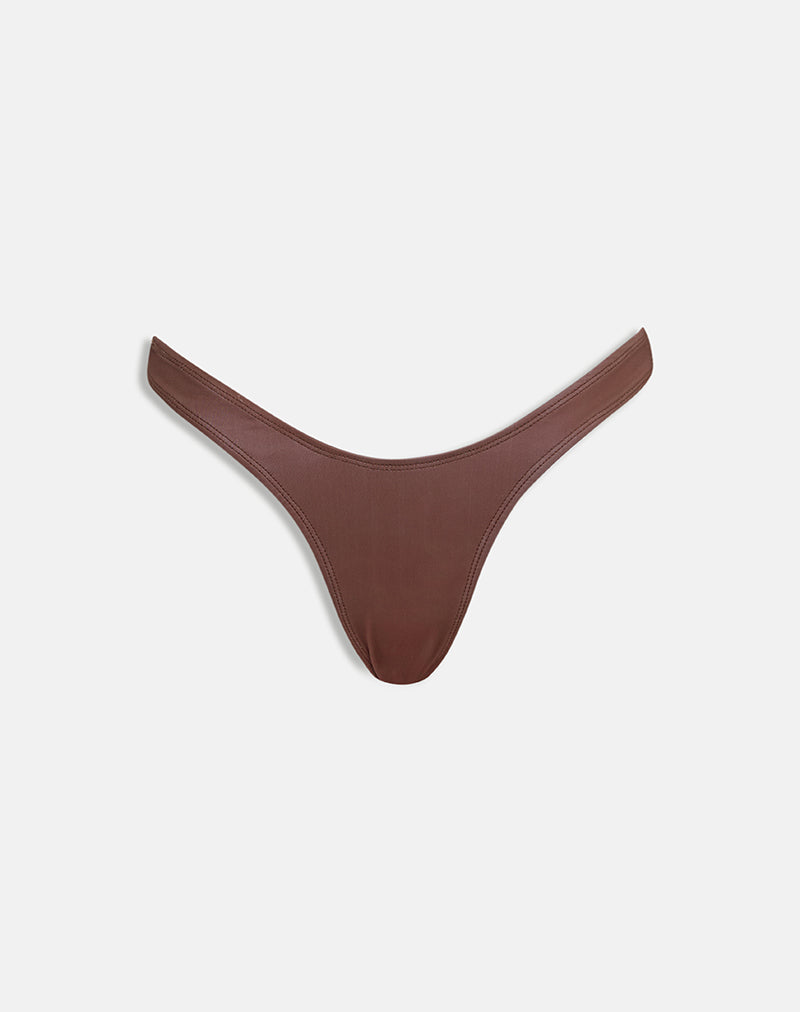 Image of Farida Bikini Bottom in Brown