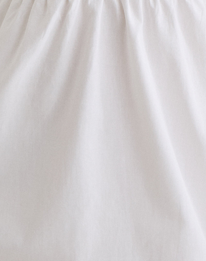 Image of Fatima Mini Dress in Poplin White