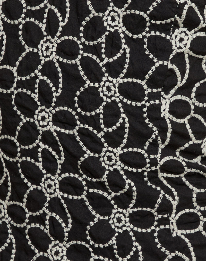 Image of Florina Cami Top in Embroidery Flower Black