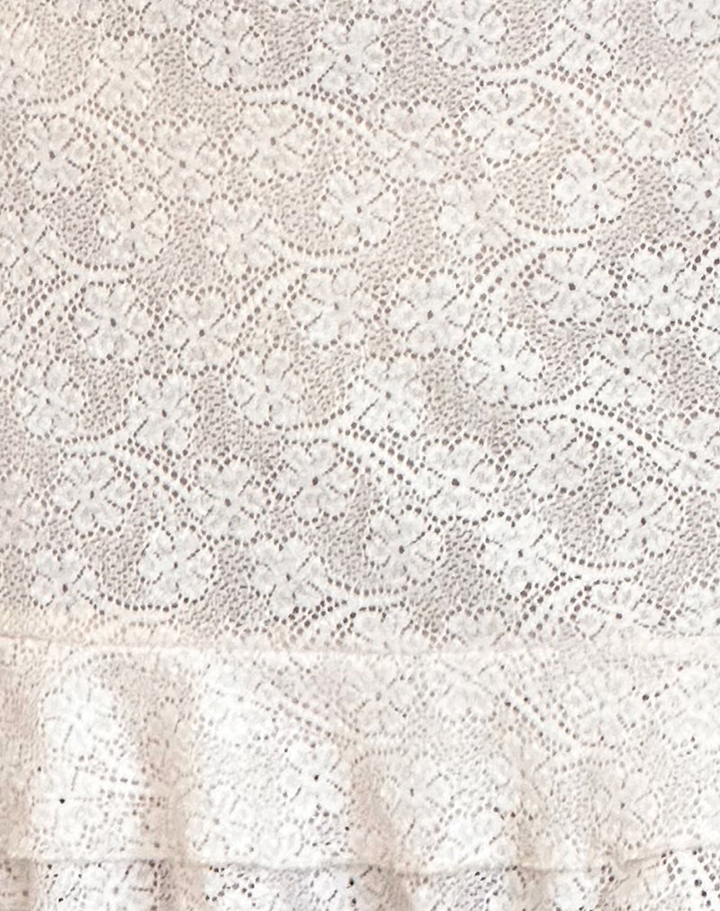 Image of Fredrika Mini Dress in Lace Ivory