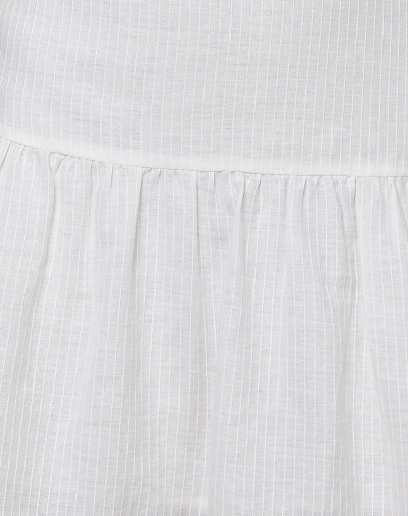 Image of Felicia Halterneck Mini Dress in Crochet White