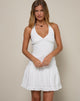 Image of Felicia Halterneck Mini Dress in Crochet White