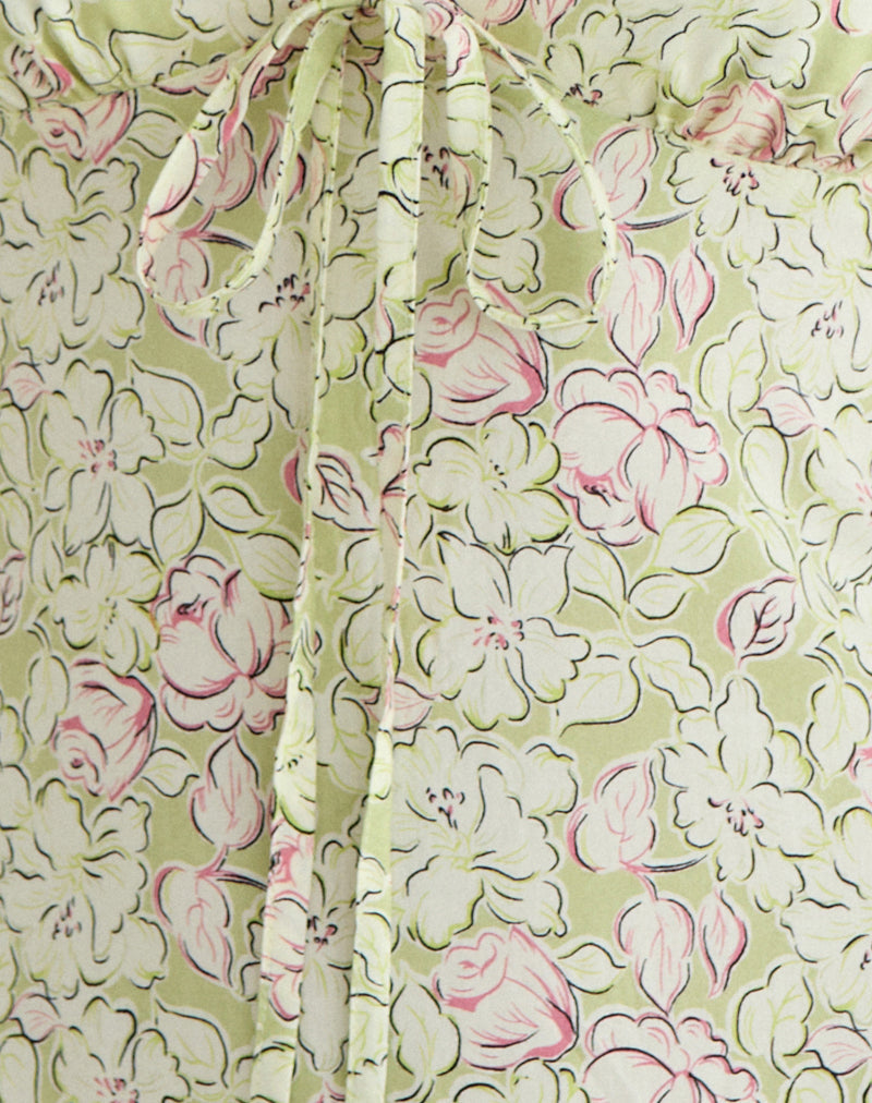 Image of Gadisa Mini Dress in Blooming Lily Green