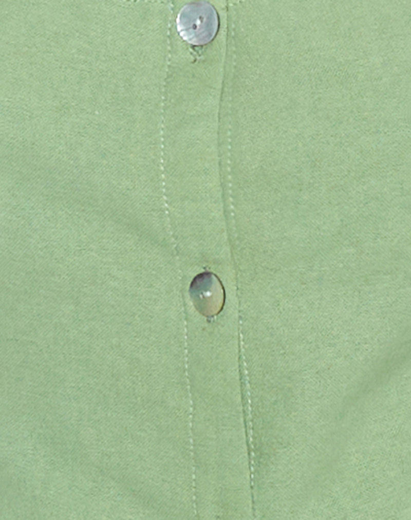Image of Ganita Vest in Linen Minty Green