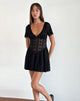 Image of Geni Mini Dress in Regal Lace Black