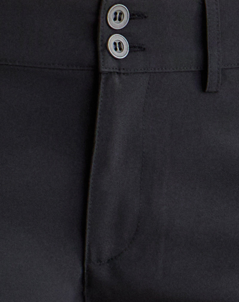 Image of Geza Longline Short in Tailoring Black