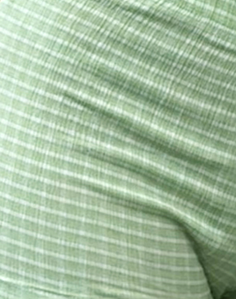 Image of Ghibli Micro Shorts in Crinkle Check Sage