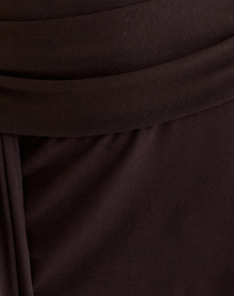 Image of Ginny Mini Dress in Chocolate Brown