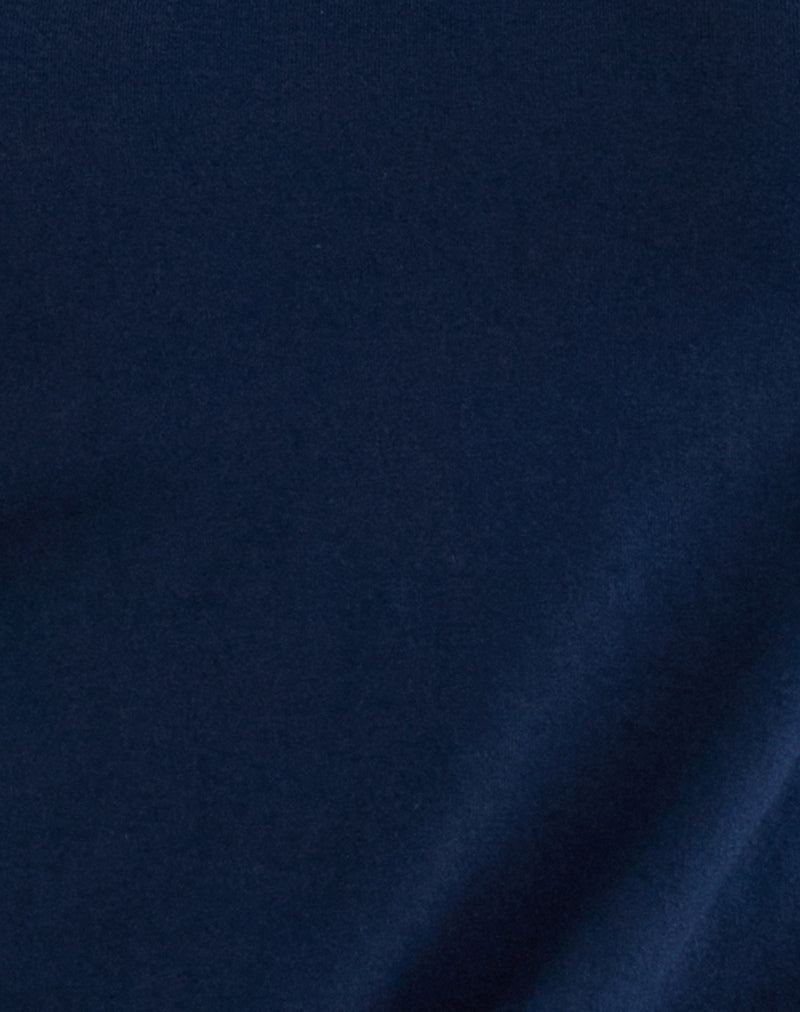 Image of Giunea Knot Halter Top in Navy