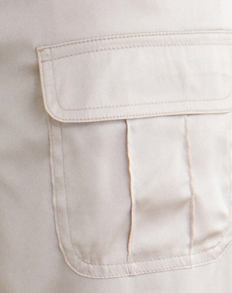 Image of Grania Straight Leg Cargo Trouser in Cream