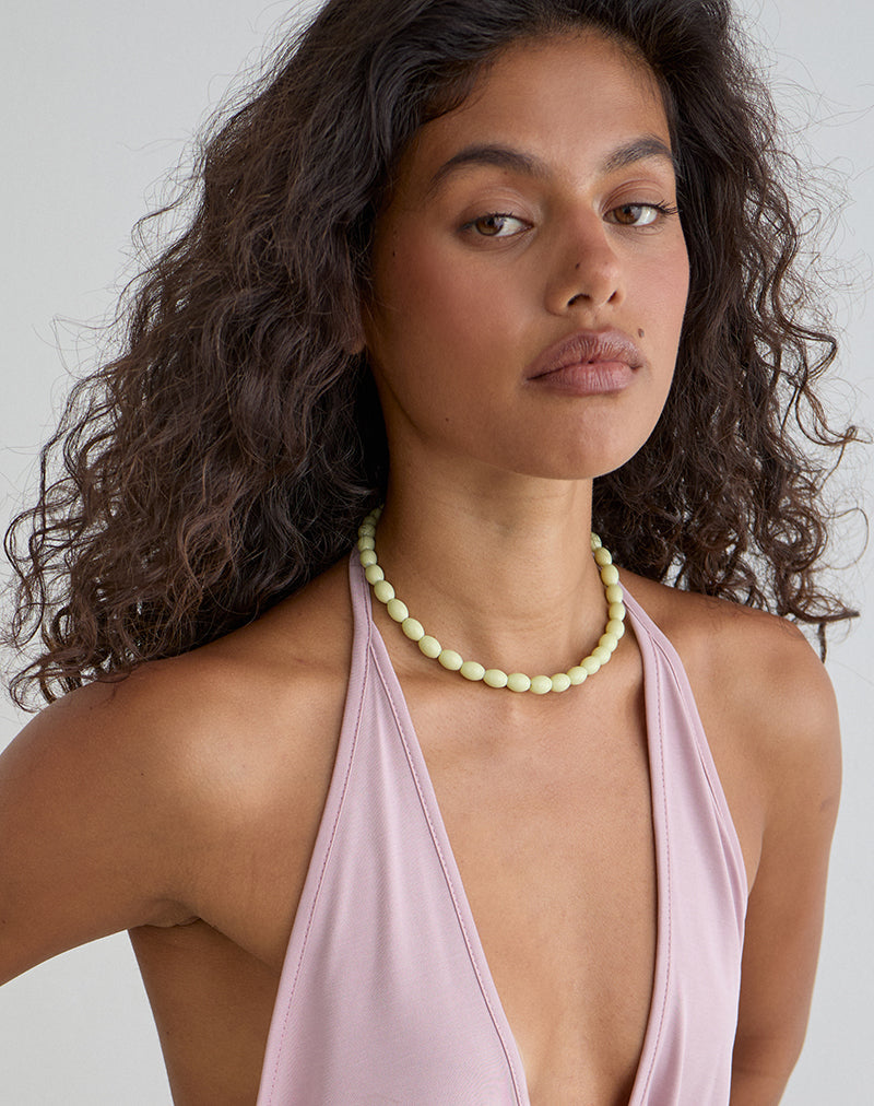 Image of Green Glass Beaded Necklace
