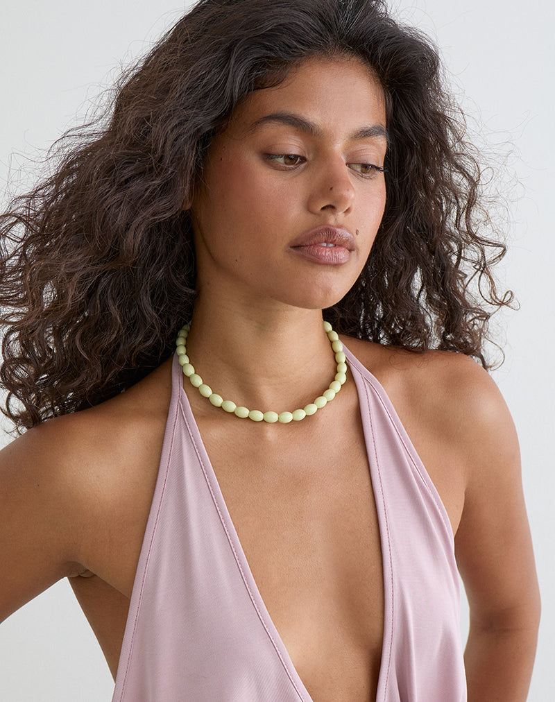 Image of Green Glass Beaded Necklace
