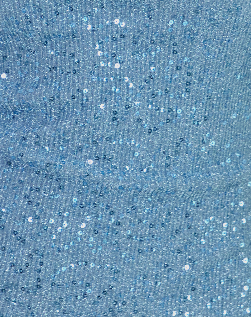 Image of Hamal Mini Dress in Sequin Blue
