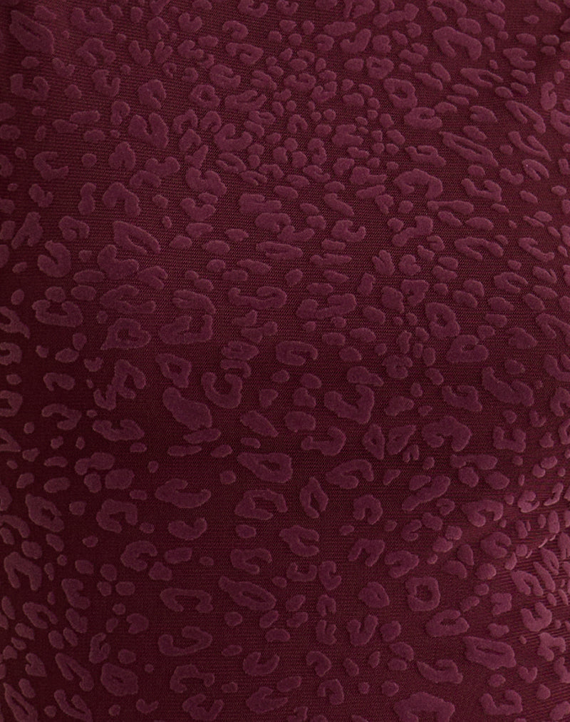 Image of Harsya Top in Flock Mini Leopard Plum