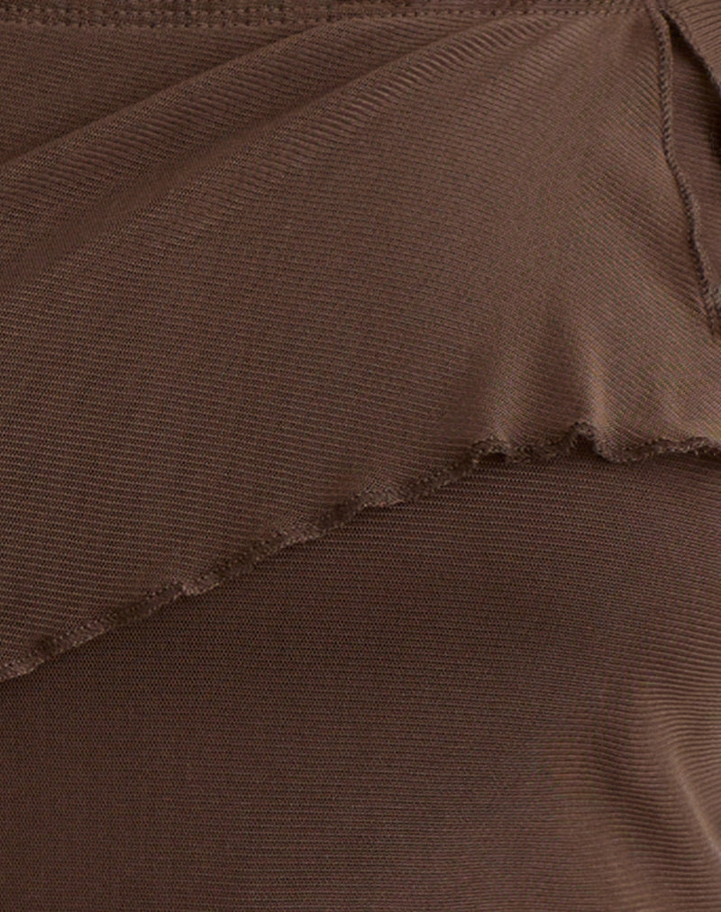 Image of Haze Asymmetric Top in Mesh Brown