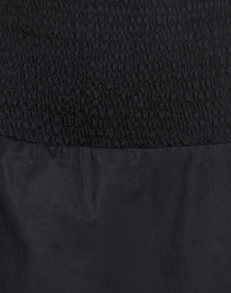 Image of Hevosia Ruched Mini Dress in Black