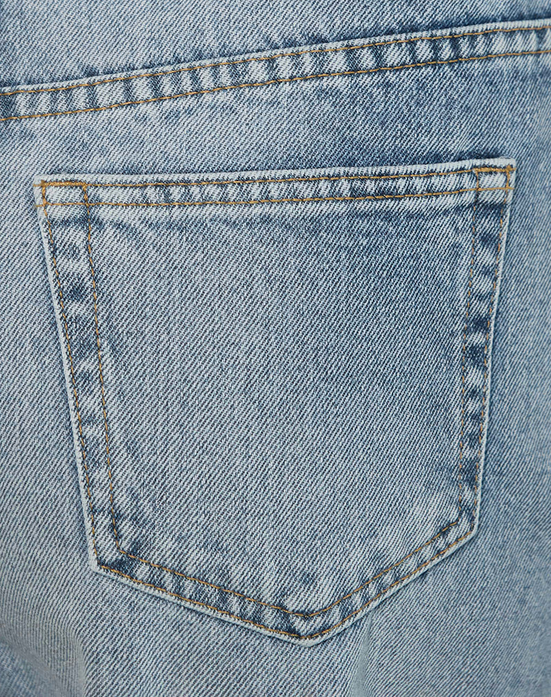 Image of High Rise Barrel Jean in Blue