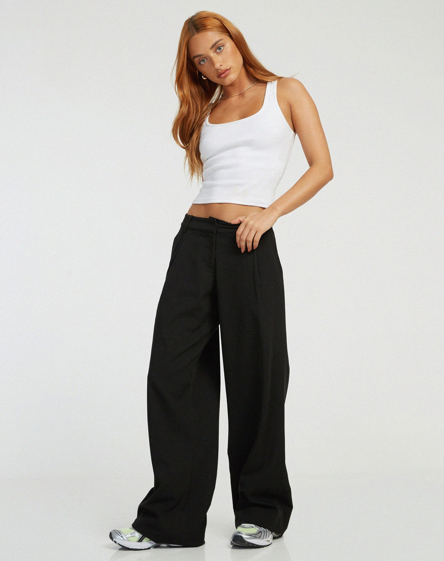 Image of Hondra Wide Leg Trouser in Black