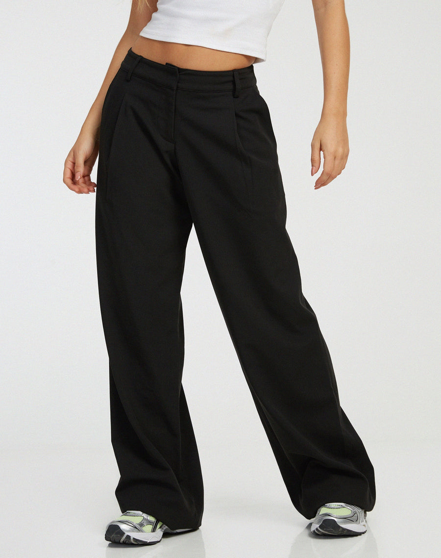 Image of Hondra Wide Leg Trouser in Black