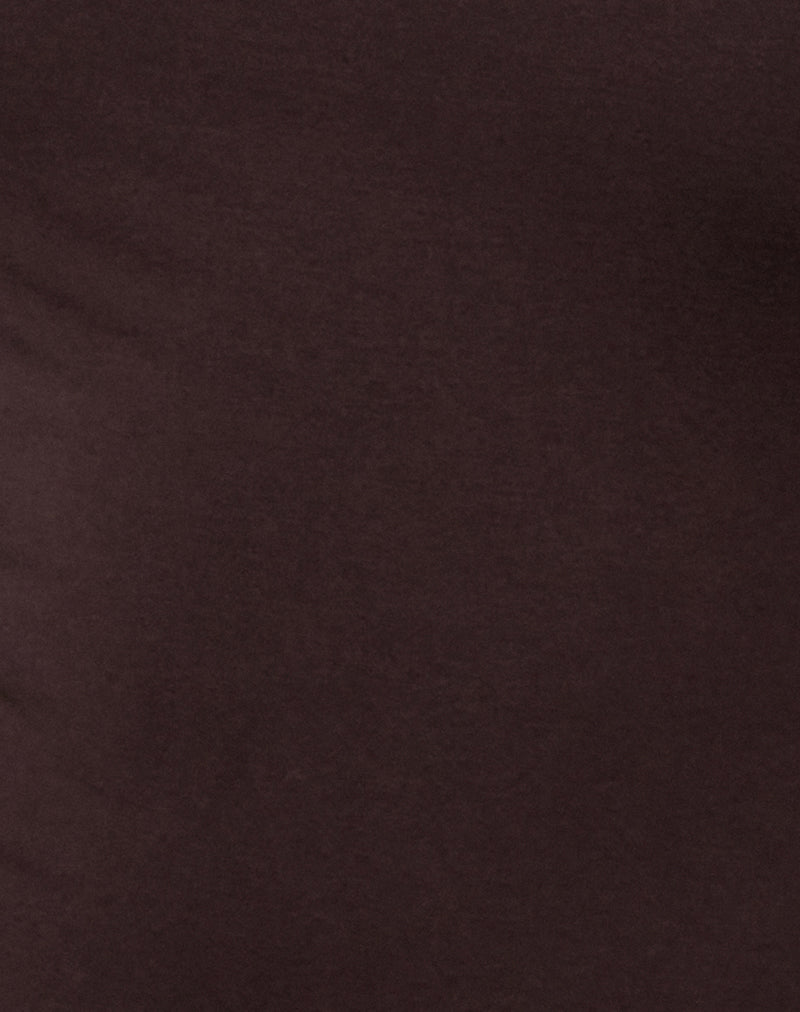 Image of Idra Asymmetric Top in Jersey Bitter Chocolate