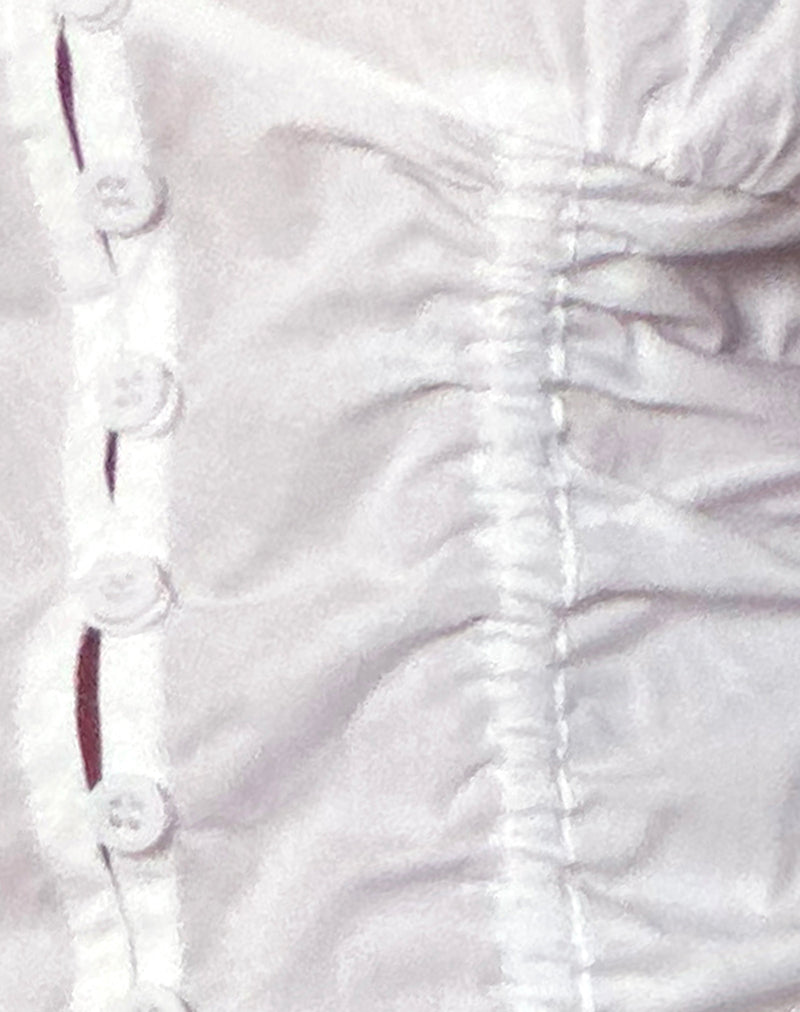 Image of Ilase Ruched Blouse in White