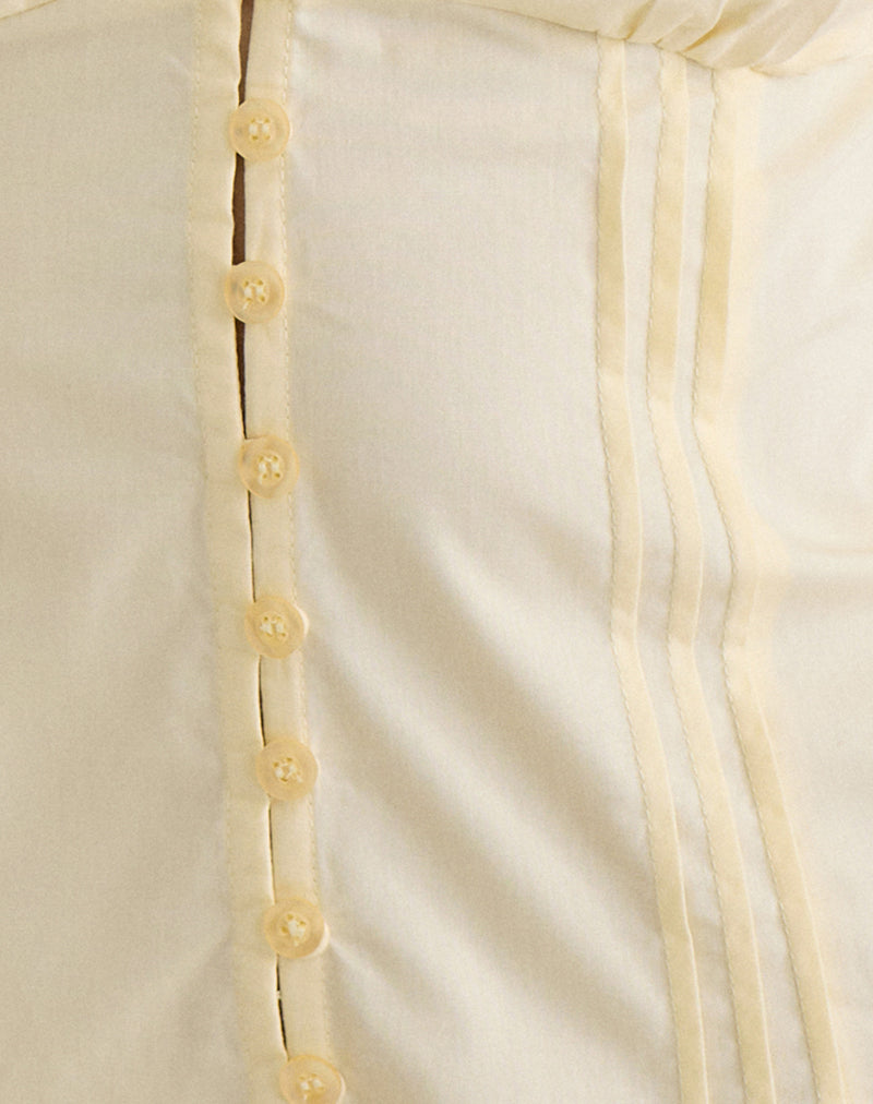 Image of Ilias Corset Top in Poplin Buttermilk