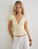 Image of Ilias Corset Top in Poplin Buttermilk