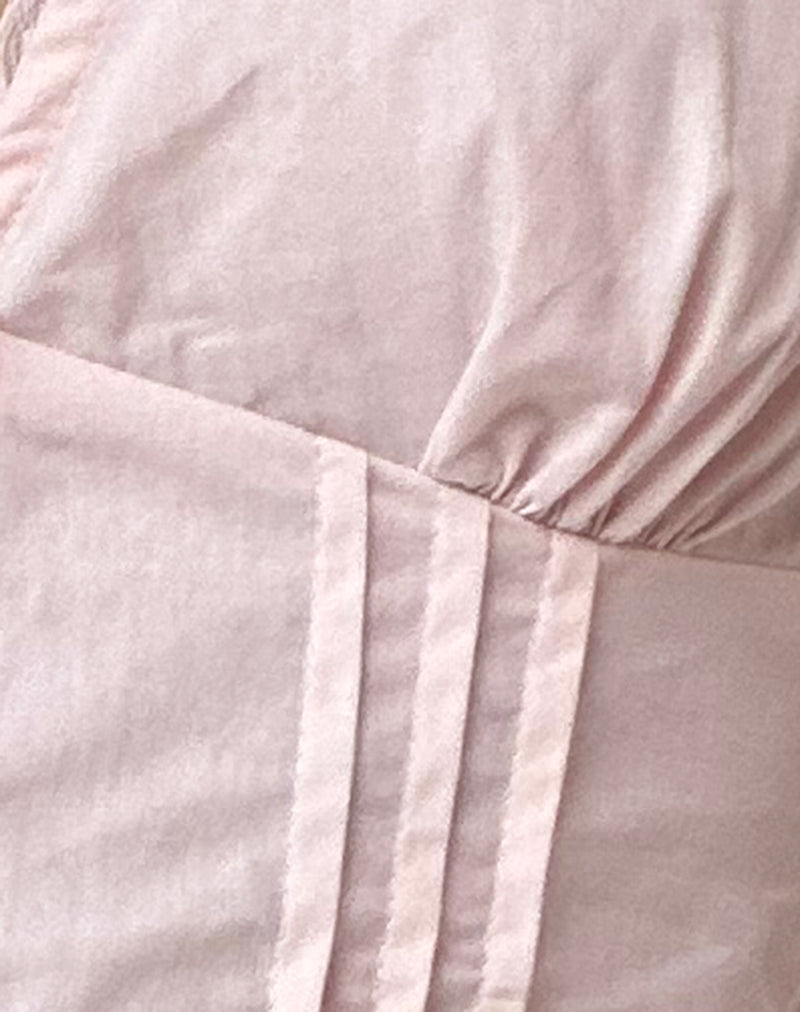Image of Ilias Corset Top in Poplin Light Pink