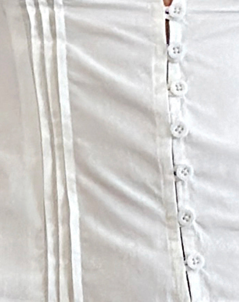 Image of Ilias Corset Top in Poplin White