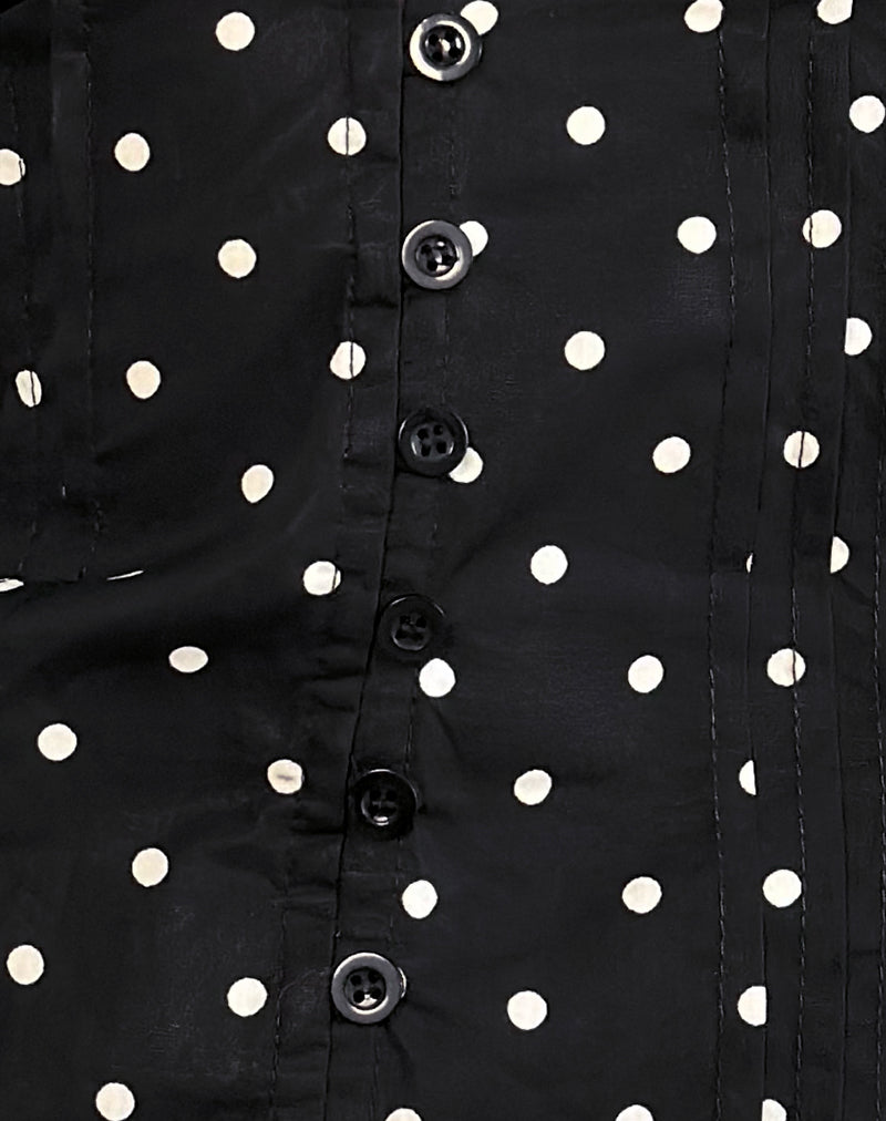 Image of Ilias Corset Top in Basic Polka Black