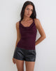 Image of Imrie Open Back Top in Rayon Jersey Redwood