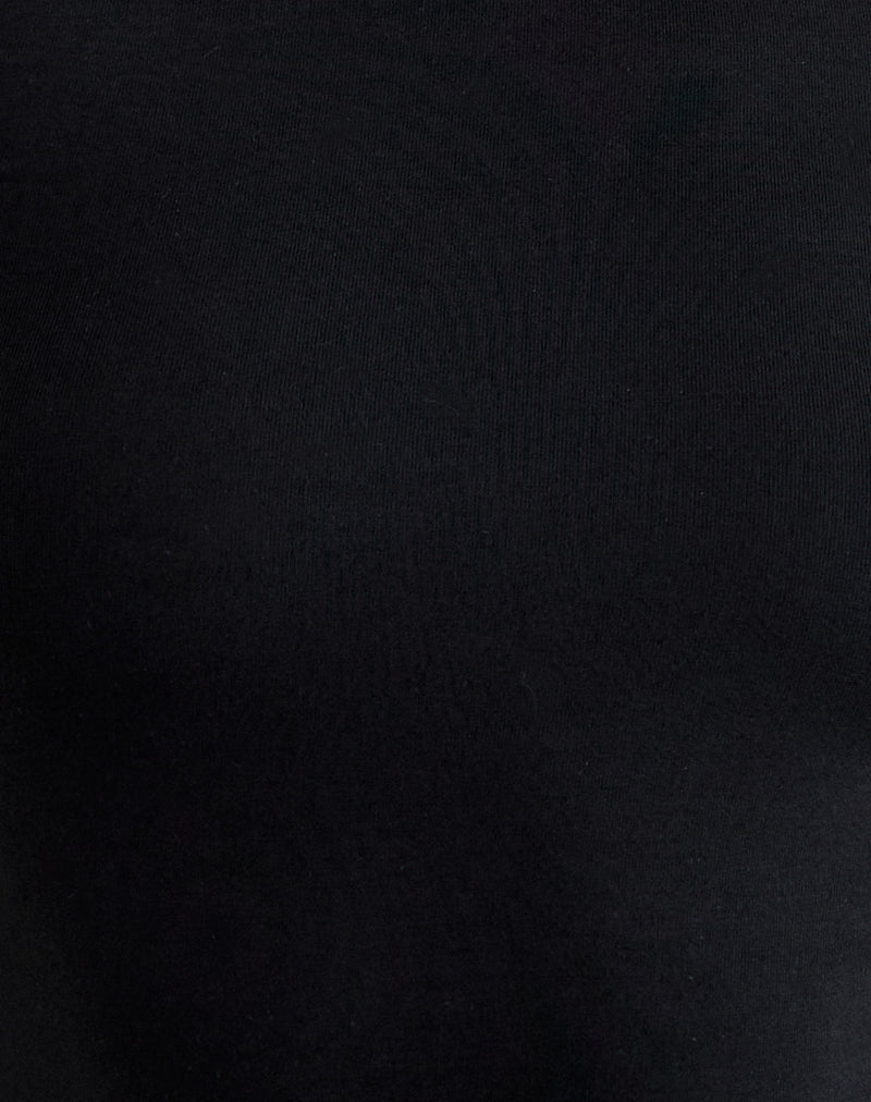 Image of Ione Quarter Sleeve Top in Black