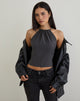 Image of Isado Open Back Top in Diamante Grey