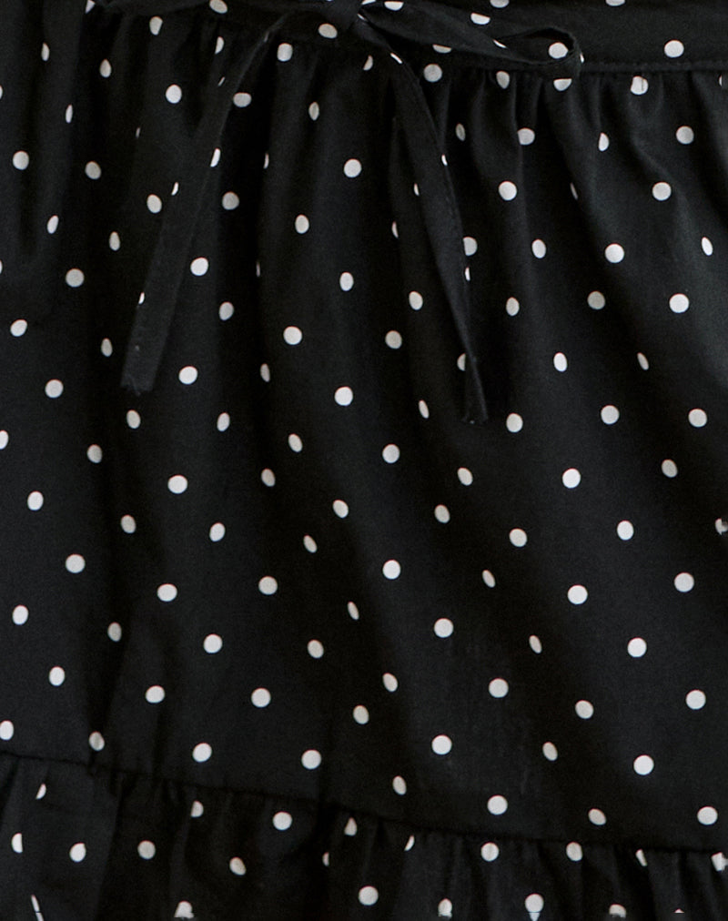Image of Yasumi Mini Skirt in Basic Polka Black