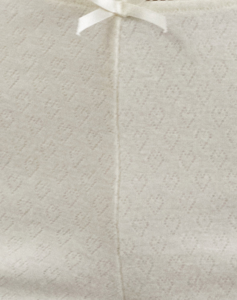 Image of Istora Micro Shorts in Pointelle Ivory