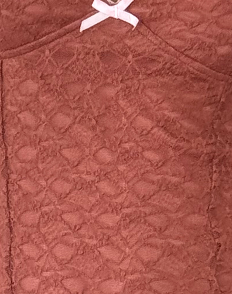 Image of Itzy Lace Mini Dress in Withered Rose