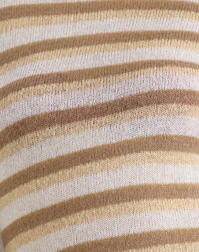 Image of Jadie Long Sleeve Maxi Dress in Knit Tonal Stripe