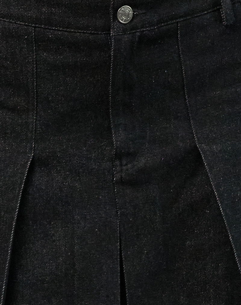 Image of Sanjani Midi Skirt in Dark Chambray