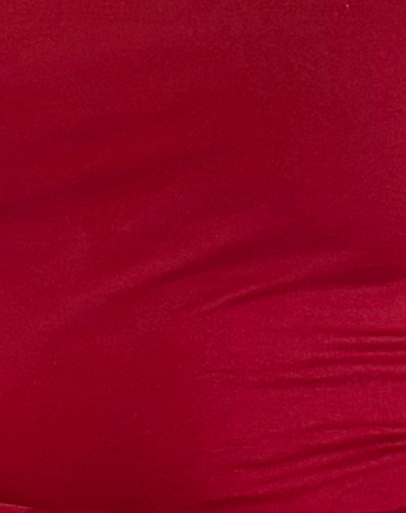 Image of Janjisu Bodycon Mini Dress in Adrenaline Red