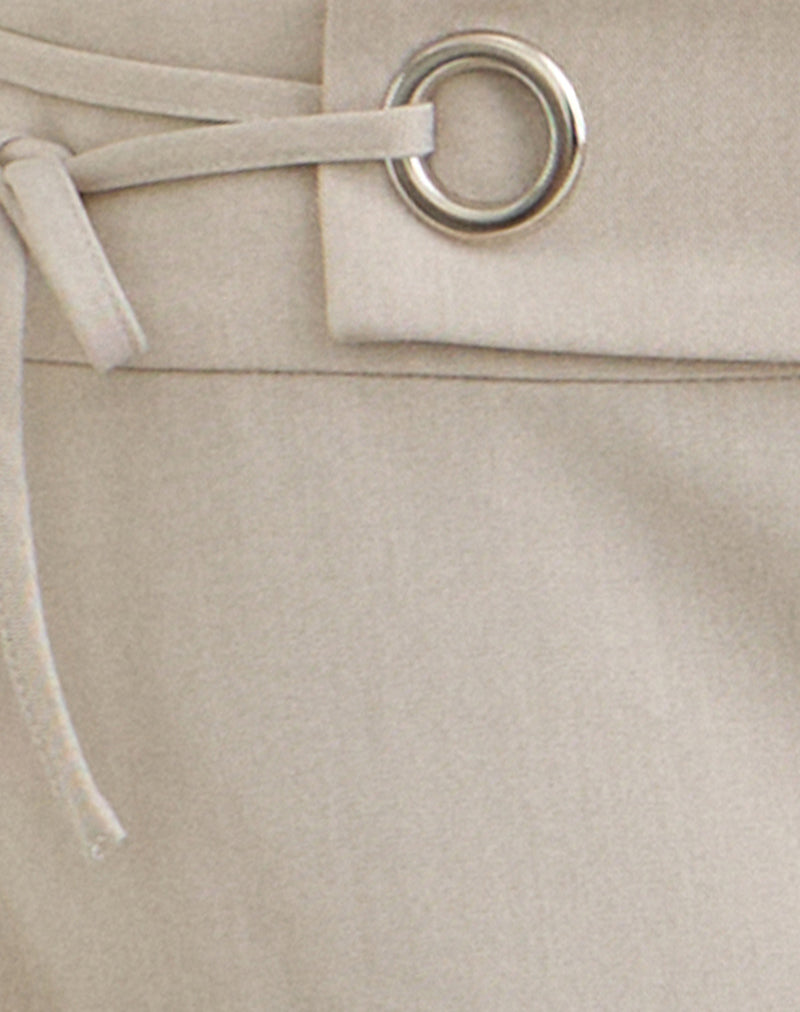 Image of Tora Longline Short with Tie in Tailoring Stone