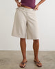 Image of Tora Longline Short with Tie in Tailoring Stone
