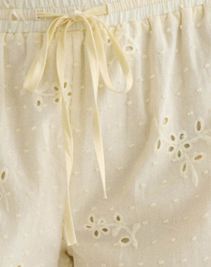 Image of Judy Boxer Short in Broderie Lemon