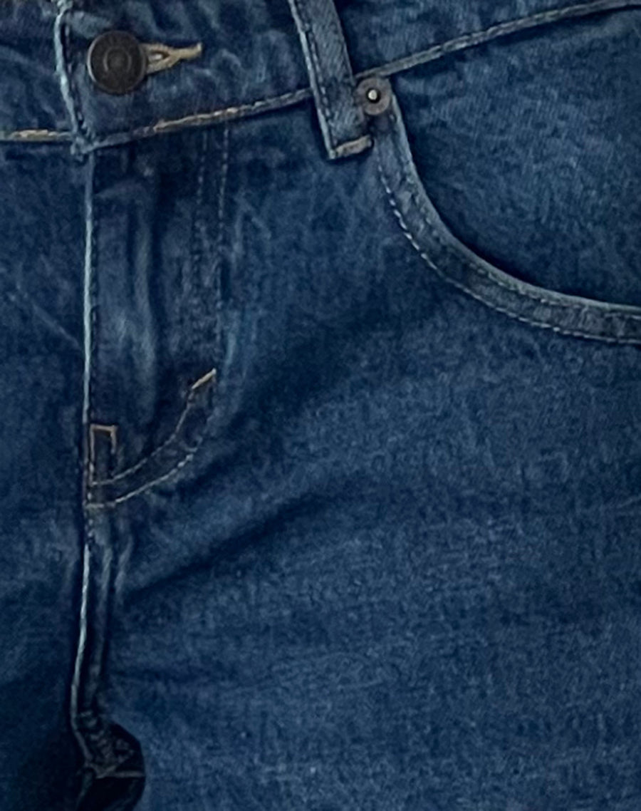 Image of Low Rise Parallel Jeans in Mid Blue Used