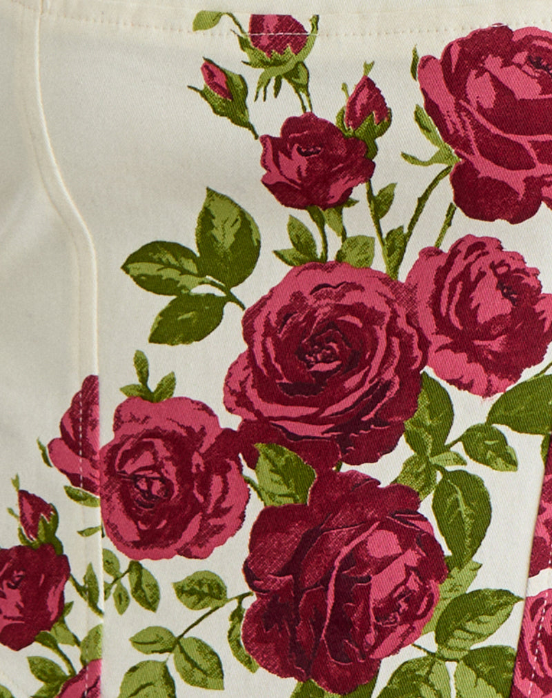 Image of Jatmi Corset Top in Bouquet Roses Cream