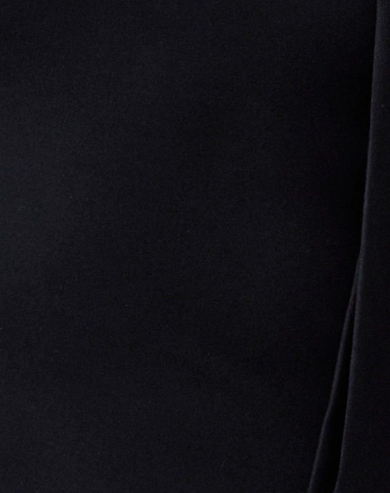 Image of Jayahe One Sleeve Top in Rayon Jersey Black