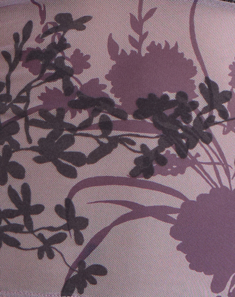 Image of Jaydra Top in Flock Shadow Flower Purple